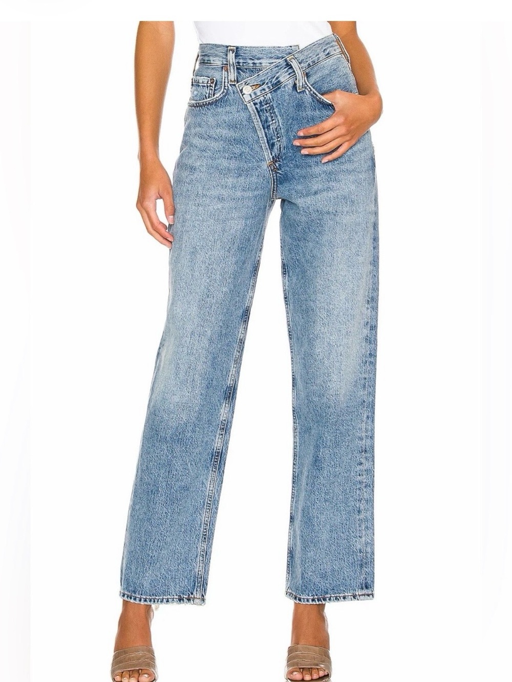Like New Agolde criss cross jeans
